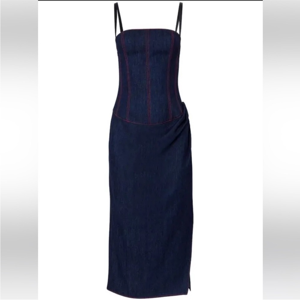 Carolina Herrera Midnight Blue Midi Dress